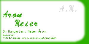 aron meier business card